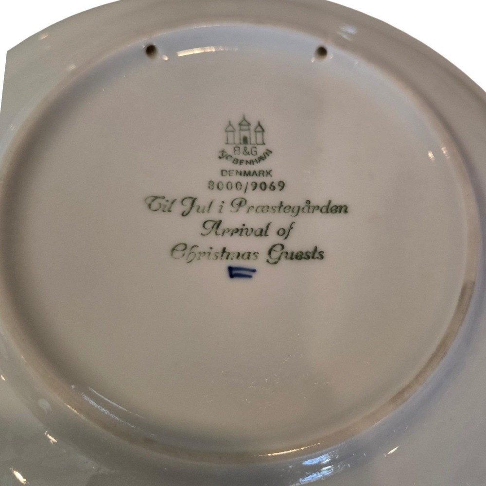 Bing & Grondahl 1969‎ Christmas Plate Arrival of Christmas Guests 8000/9069 7in - Picture 5 of 5